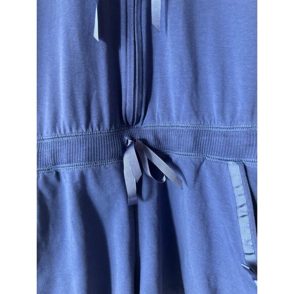 Princesse Tam Tam Romper Women’s Size XXS Blue Hooded 2” Inseam Bow Pockets - Picture 6 of 9